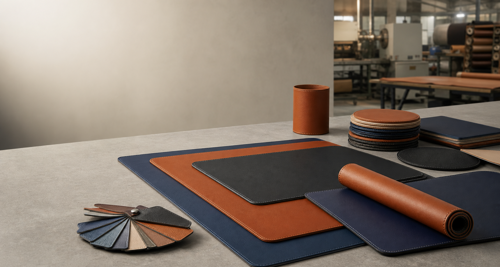 Custom mats and desk accessories manufacturing