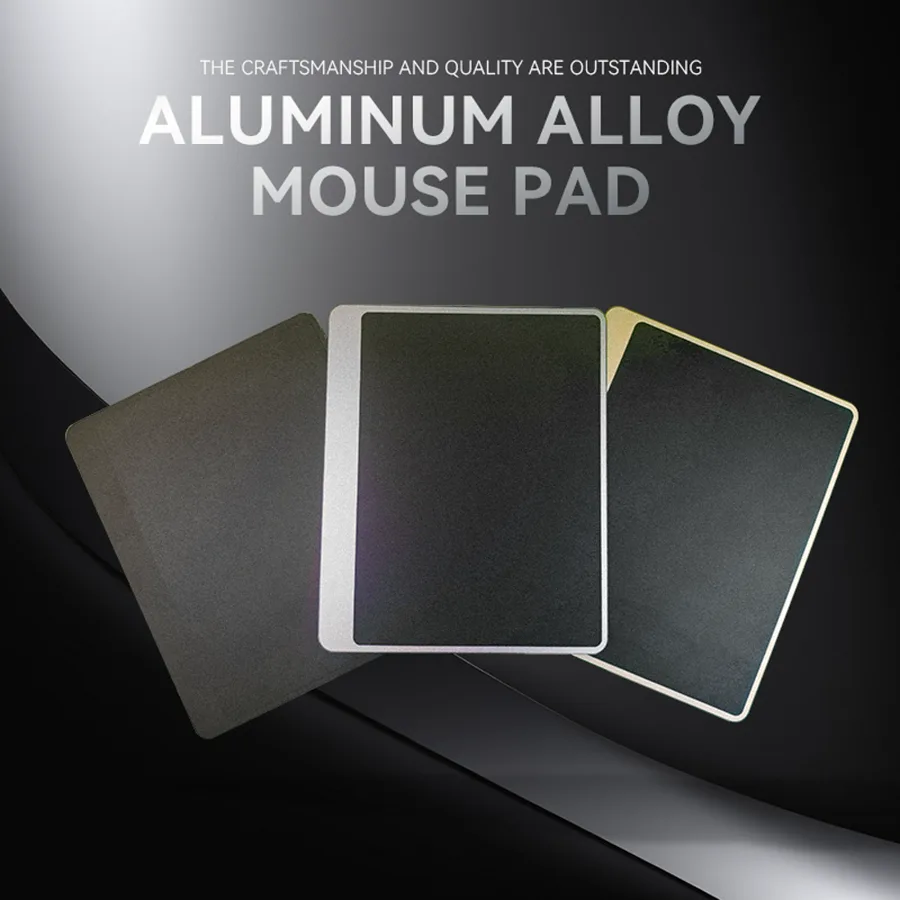 Double-Sided Hard Metal & Plastic Mousepad | Waterproof Dual-Surface for Any Desk 240x200mm | Portable & Versatile Gami