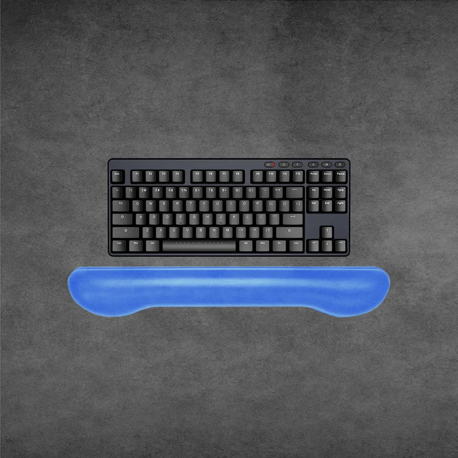 KLJ-5035T Ergonomic Keyboard Wrist Rest with Crystal Gel & Anti-Slip PU Base, 470*70*22mm Comfort Support for Office Ty