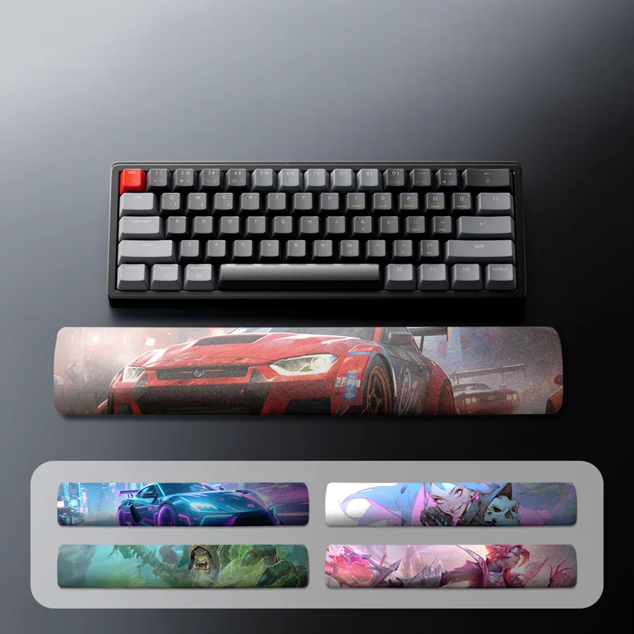 KLJ-5061 Gel-filled Wrist Rest for Keyboards with Elastic Cloth Surface and Non-slip PU Base. 420x70x18mm Compact Desig
