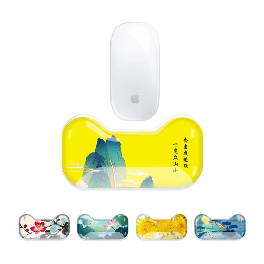 KLW-4064T Custom Printing Wrist Rest for Mouse, Ergonomic Crystal Gel Wrist Cushion Support Pad, Mouse Wrist Pad with N