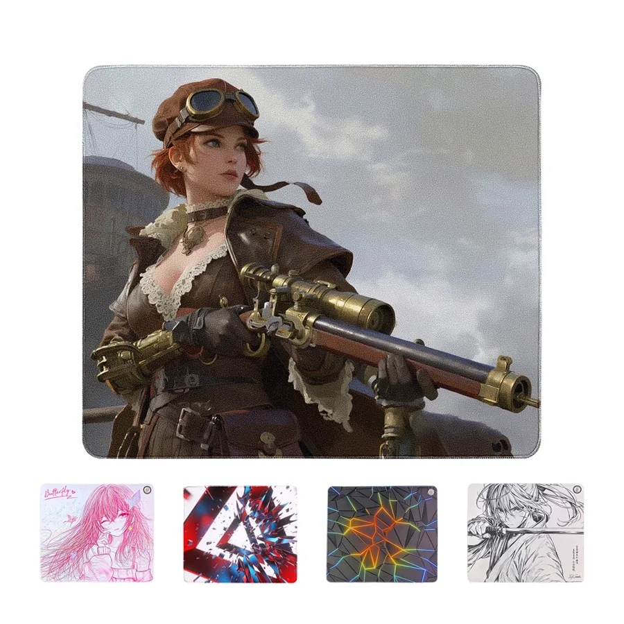 Premium Polyester Gaming Mouse Pad with PORON Base - Ultimate Balance & Durability